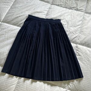 American Apparel navy blue Pleated Skirt